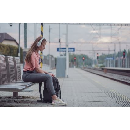 Sencor - Trådlösa hörlurar med en microphone 3,7V/400 mAh grön/vit