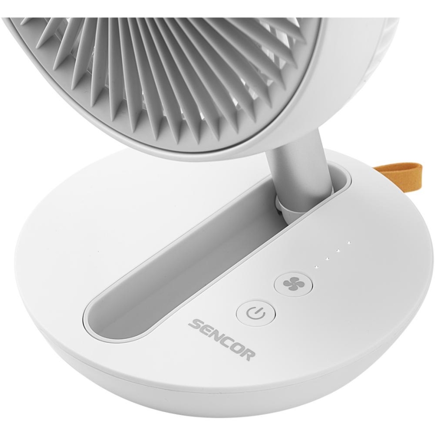 Sencor - Uppladdningsbar bordsfläkt 5W/5V 4000 mAh vit