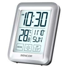 Sencor - Väderstation  med LCD display  Data kontakt  väckarklocka 2xAAA