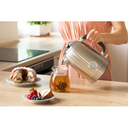 Sencor - Vattenkokare 1,7 l 2200W/230V rostfritt 