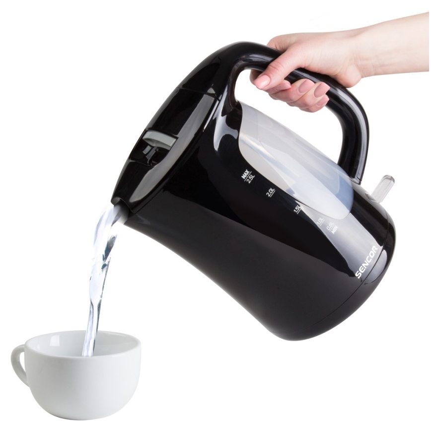 Sencor - Vattenkokare 2,5 l 2200W/230V svart