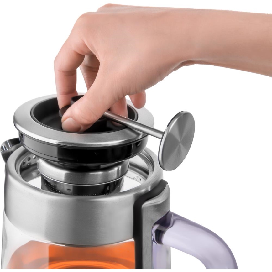 Sencor - Vattenkokare med temperaturreglering 1,5 l 1500W/230V rostfritt stål
