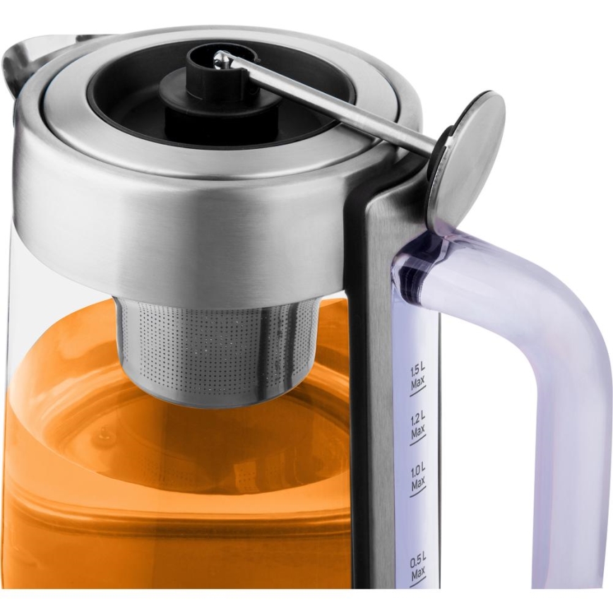 Sencor - Vattenkokare med temperaturreglering 1,5 l 1500W/230V rostfritt stål