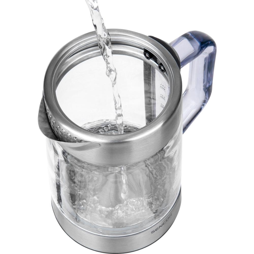 Sencor - Vattenkokare med temperaturreglering 1,5 l 1500W/230V rostfritt stål