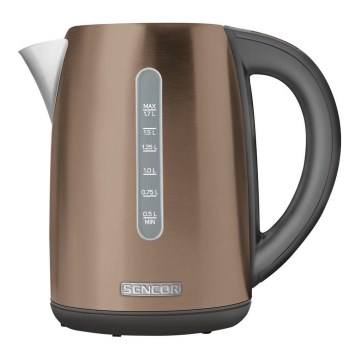 Sencor - Vattenkokare med termoreglering 1,7 l 2150W/230V brun