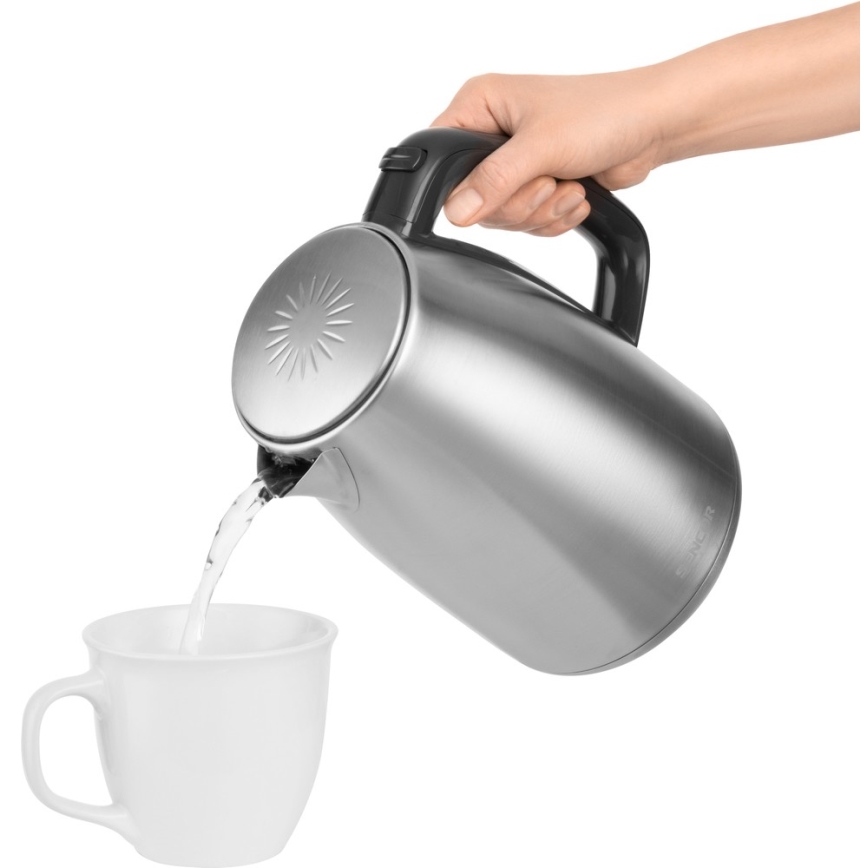 Sencor - Vattenkokare med termoreglering 1,7 l 2200W/230V rostfritt 