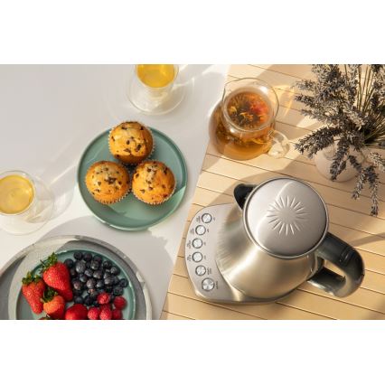 Sencor - Vattenkokare med termoreglering 1,7 l 2200W/230V rostfritt 