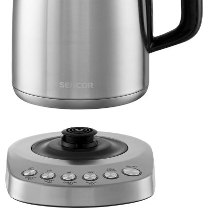Sencor - Vattenkokare med termoreglering 1,7 l 2200W/230V rostfritt 