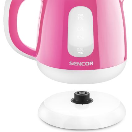 Sencor - Vattenkokare1 l 1100W/230V rosa