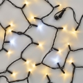 Seriekopplingsbar ljusslinga 100xLED/10m IP44 kallvit/varmvit svart