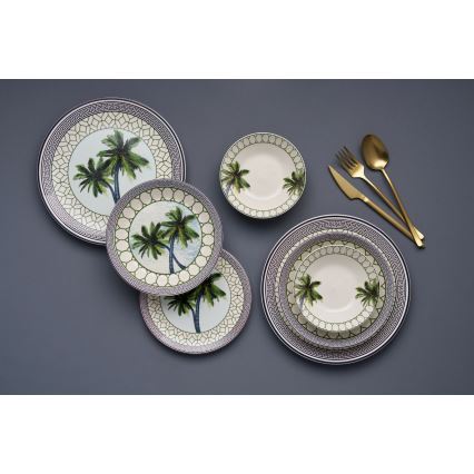 Servis 24 delar flerfärgad/keramik