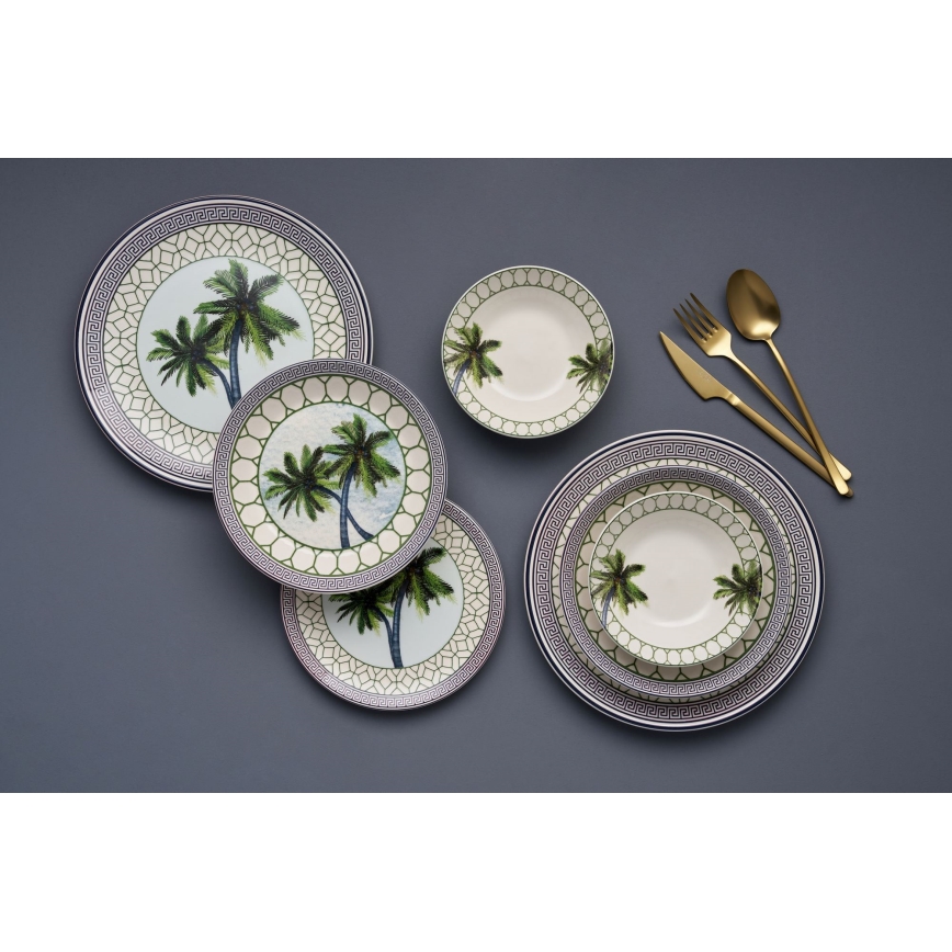 Servis 24 delar flerfärgad/keramik