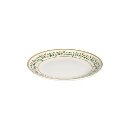 Servis 24 delar krämvit/beige/grön, porslin