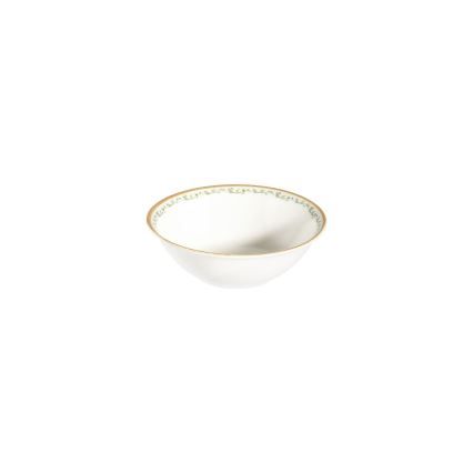 Servis 24 delar krämvit/beige/grön, porslin