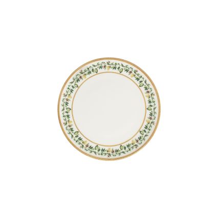 Servis 24 delar krämvit/beige/grön, porslin