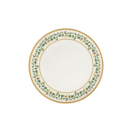 Servis 24 delar krämvit/beige/grön, porslin
