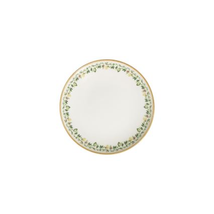 Servis 24 delar krämvit/beige/grön, porslin