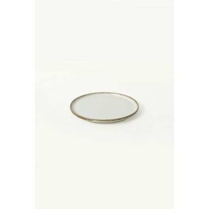 Servis 24 delar krämvit/brun/keramik