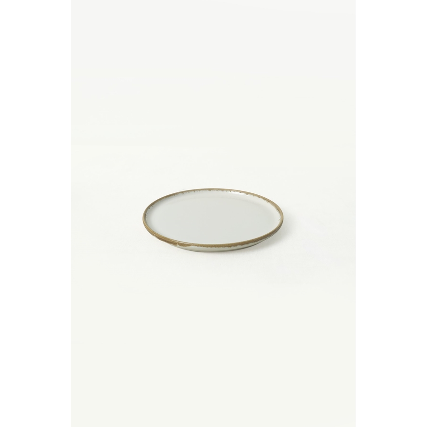 Servis 24 delar krämvit/brun/keramik