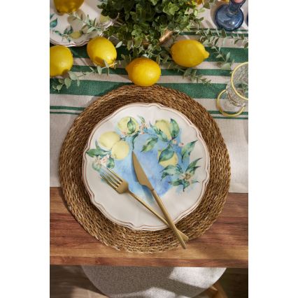 Servisset 24 delar, flerfärgat porslin