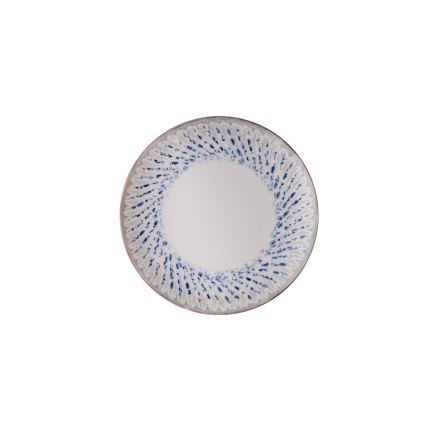 Servisset 24 delar i porslin – blå/beige