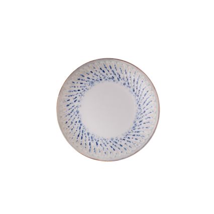 Servisset 24 delar i porslin – blå/beige