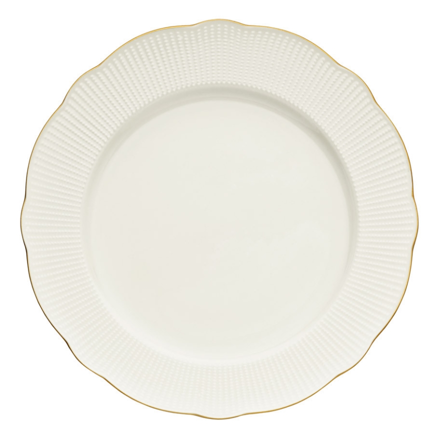 Servisset 24 delar vit/guld/porslin