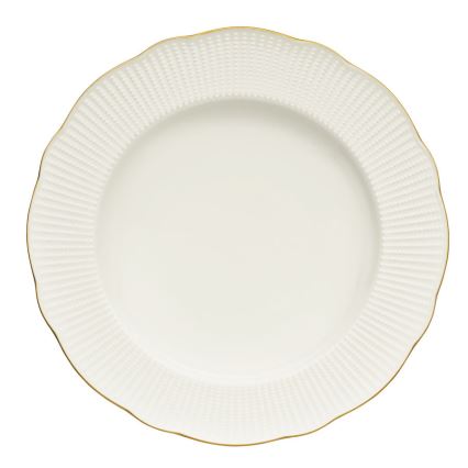 Servisset 24 delar vit/guld/porslin