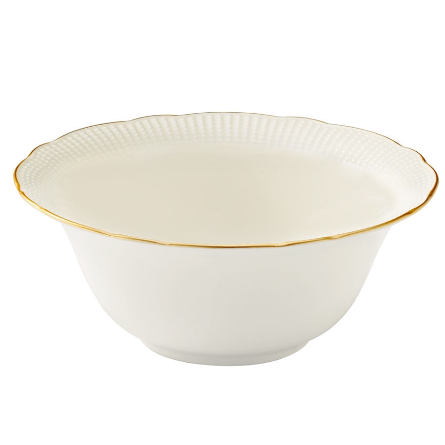 Servisset 24 delar vit/guld/porslin