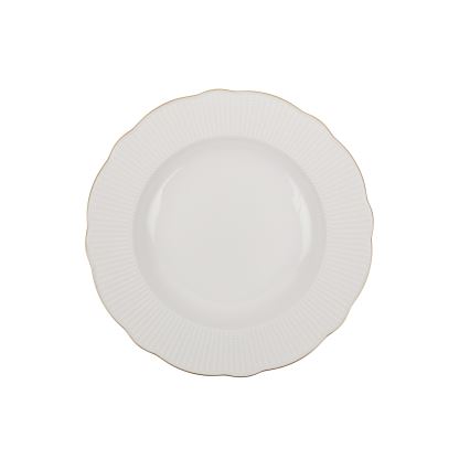 Servisset 24 delar vit/guld/porslin