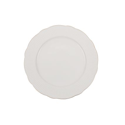 Servisset 24 delar vit/guld/porslin
