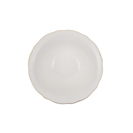 Servisset 24 delar vit/guld/porslin