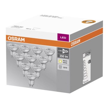SET 10x LED-lampa GU10/4,3W/230V 2700K - Osram