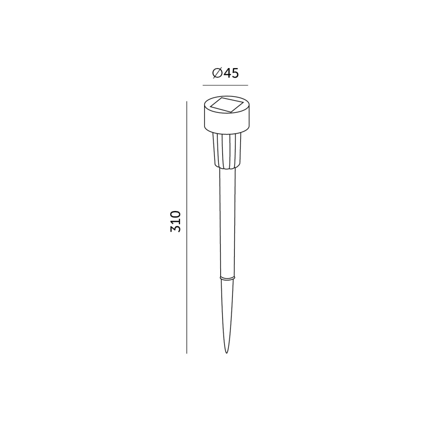 SET OM 10x LED Solcellslampa LED/0,06W/1,2V 6000K IP44 40 mAh