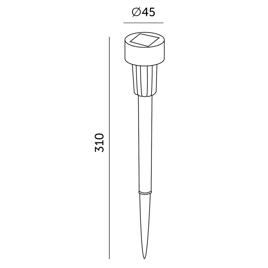SET OM 10x LED Solcellslampa LED/0,06W/1,2V 6000K IP44 40 mAh
