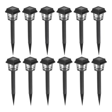 SET 12x LED Solcellslampa LED/0,06W/1,2V 1xAA 6500K IP44 100 mAh
