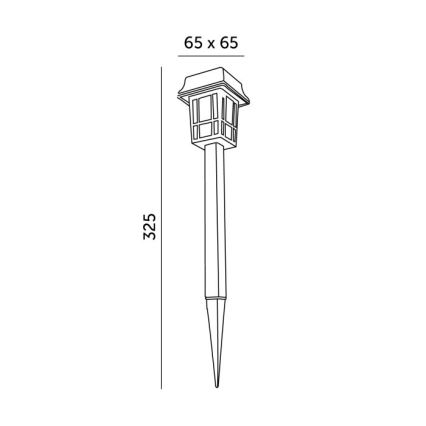 SET 12x LED Solcellslampa LED/0,06W/1,2V 1xAA 6500K IP44 100 mAh