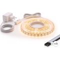SET 1x LED-remsa MYLIVING LIGHTSTRIP LED/22W/230V 5 m + 5x infälld profil 1 m svart/vit