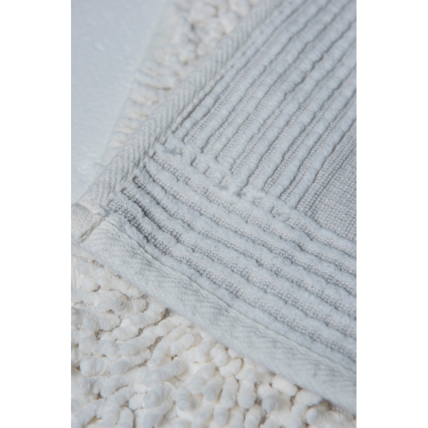 SET 2x Badrumsmatta STONE 60/100 cm vit