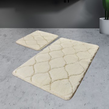 SET 2x Badrumsmatta INFINITY 60/100 cm beige