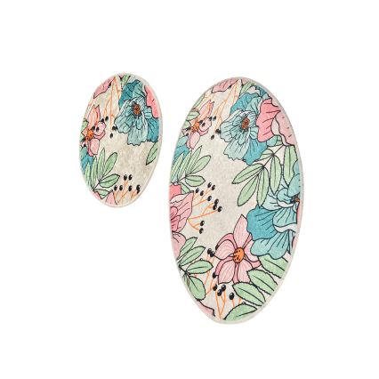 SET 2x Badrumsmatta SPRING 60/100 cm färgglad