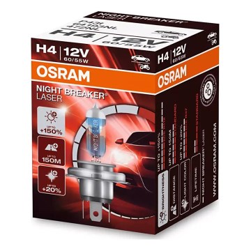 SET 2x Bilglödlampa NIGHT BREAKER H4 P43t/60/55W/12V 3900K - Osram