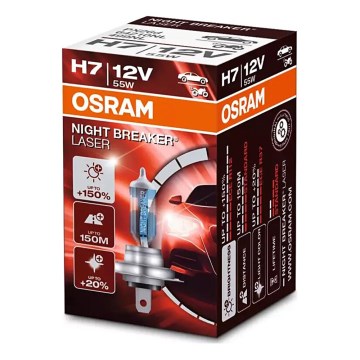 SET 2x Bilglödlampa NIGHT BREAKER H7 PX26d/55W/12V - Osram