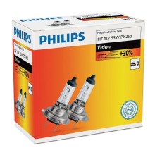 SET 2x Billampor Philips VISION 12972PRC2 H7 PX26d/55W/12V