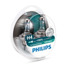 SET 2x Billampor Philips X-TREMEVISION 12342XV+S2 H4 P43t-38/55W/12V