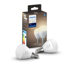 SET 2x Dimbar LED-lampa Hue WHITE Vit P45 E14/5,5W/230V 2700K
