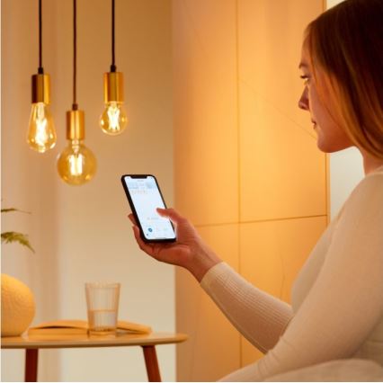 SET 2x LED Dimbara glödlampor VINTAGE FILAMENT ST64 E27/6,7W/230V 2000-5000K Wi-Fi - WiZ