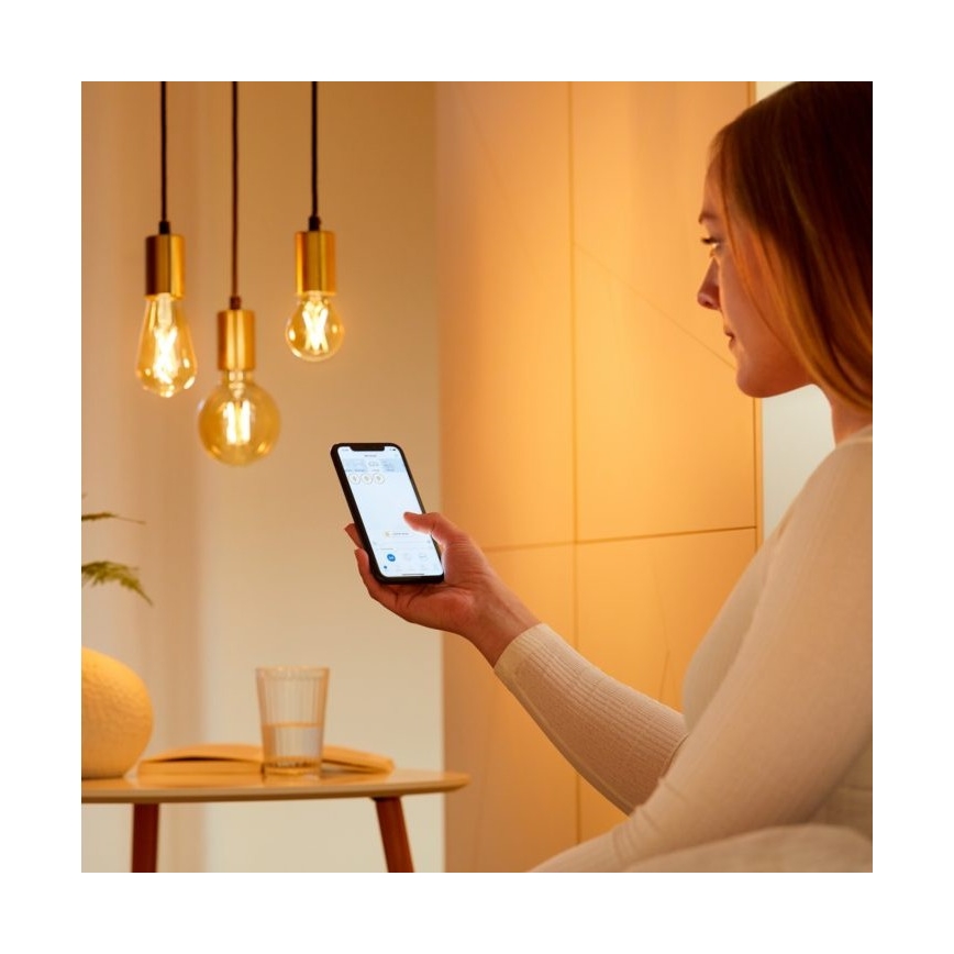 SET 2x LED Dimbara glödlampor VINTAGE FILAMENT ST64 E27/6,7W/230V 2000-5000K Wi-Fi - WiZ