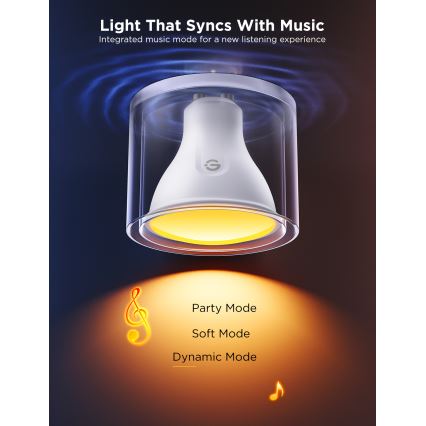 Set med 2 dimbara LED-lampor RGBWW MATTER GU10/4,8W/230V 2700-6500K Wi-Fi - Govee
