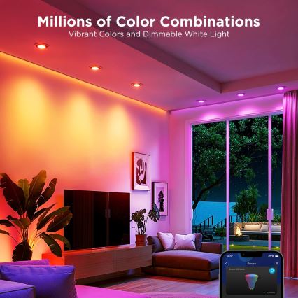 Set med 2 dimbara LED-lampor RGBWW MATTER GU10/4,8W/230V 2700-6500K Wi-Fi - Govee